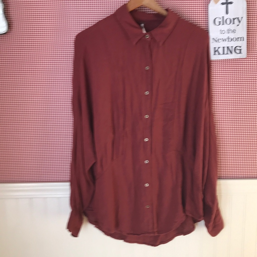 Free People Dolman button down top